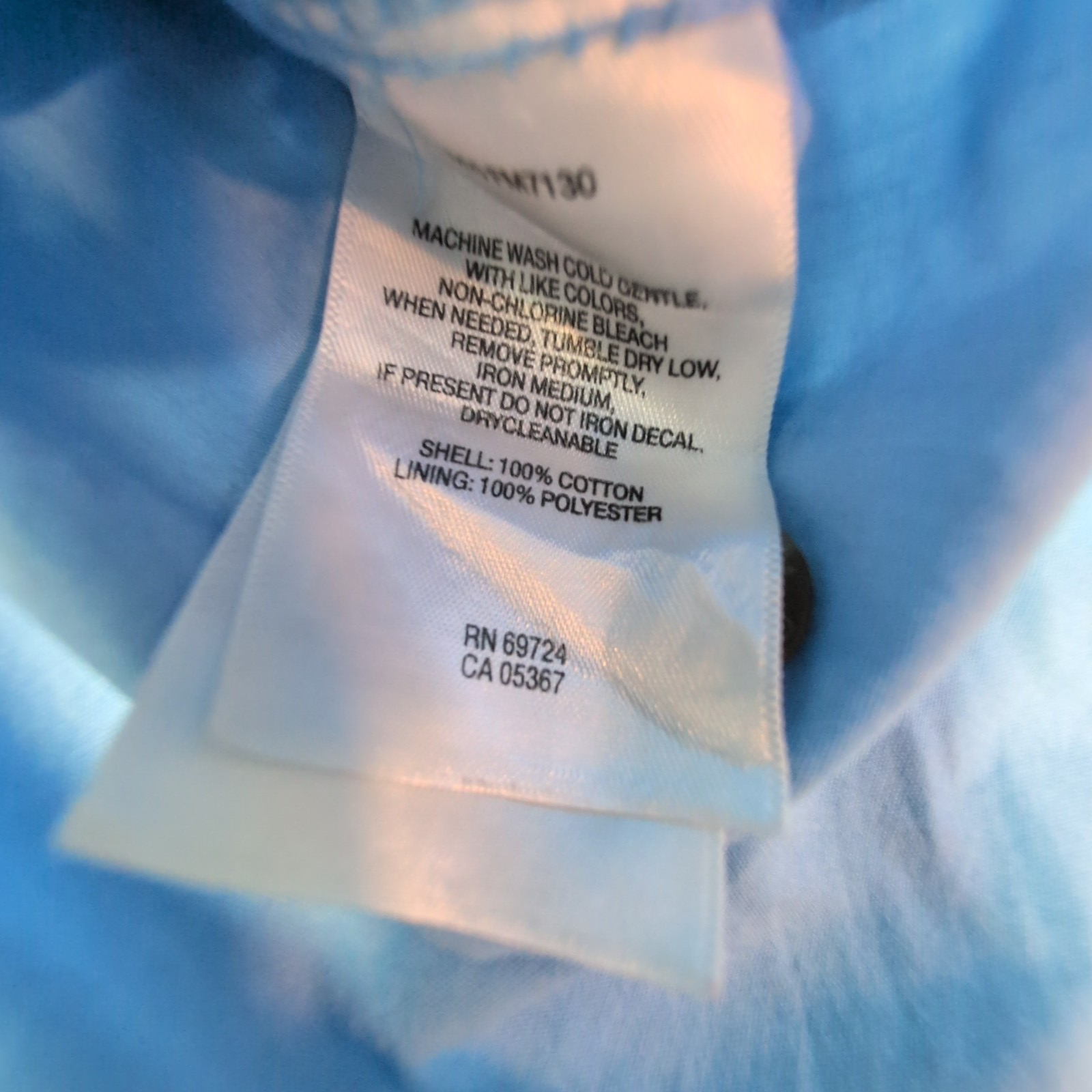 Chemise Columbia PFG bleue uni manches courtes taille L #114e