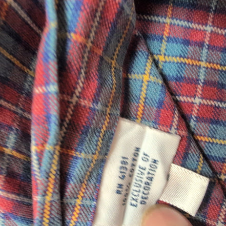 Chemise Ralph Lauren XXL Oxford rouge bleu carreaux logo marine