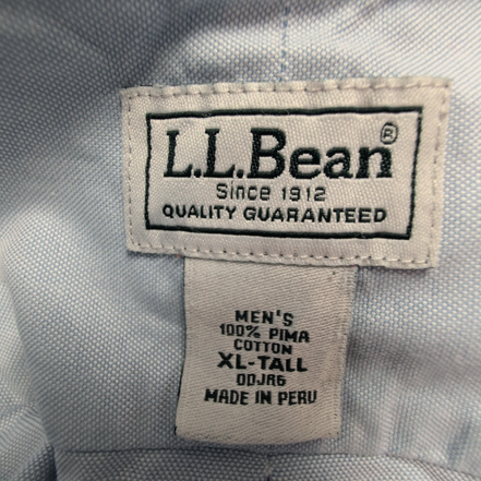 Chemise L.L. Bean bleue uni taille XL #125e