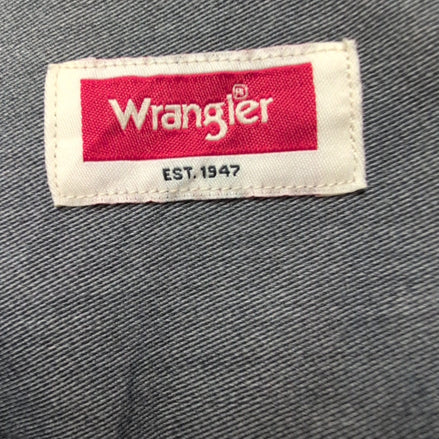 Chemise Wrangler Manches Courtes Grise à Poches Stretch Taille L