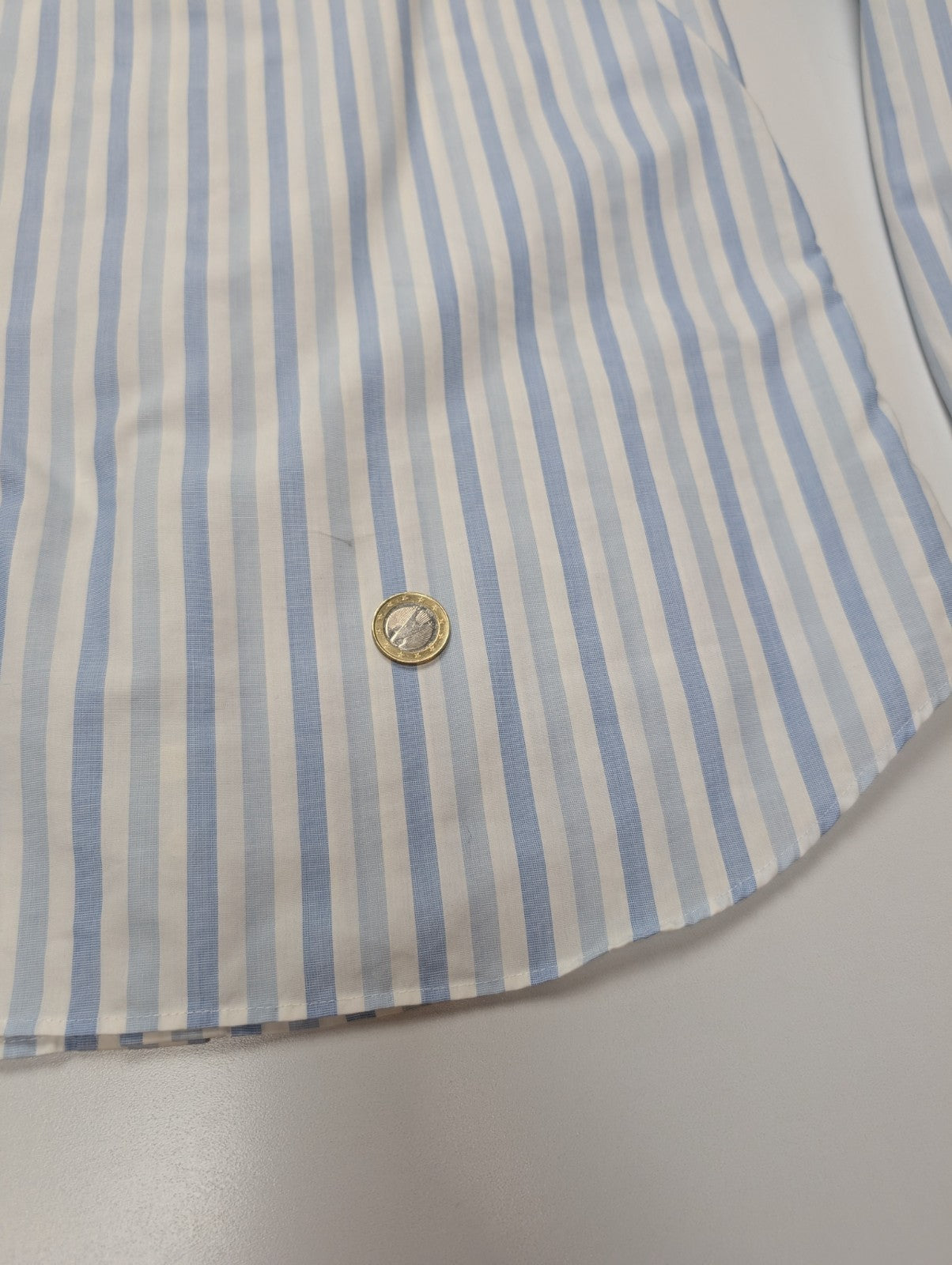 Chemise L.L Bean blanche à rayures bleu taille S #222msch