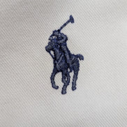 Chemise Ralph Lauren Blanche Logo Bleu Marine M. Longues Taille L (Coupe large)