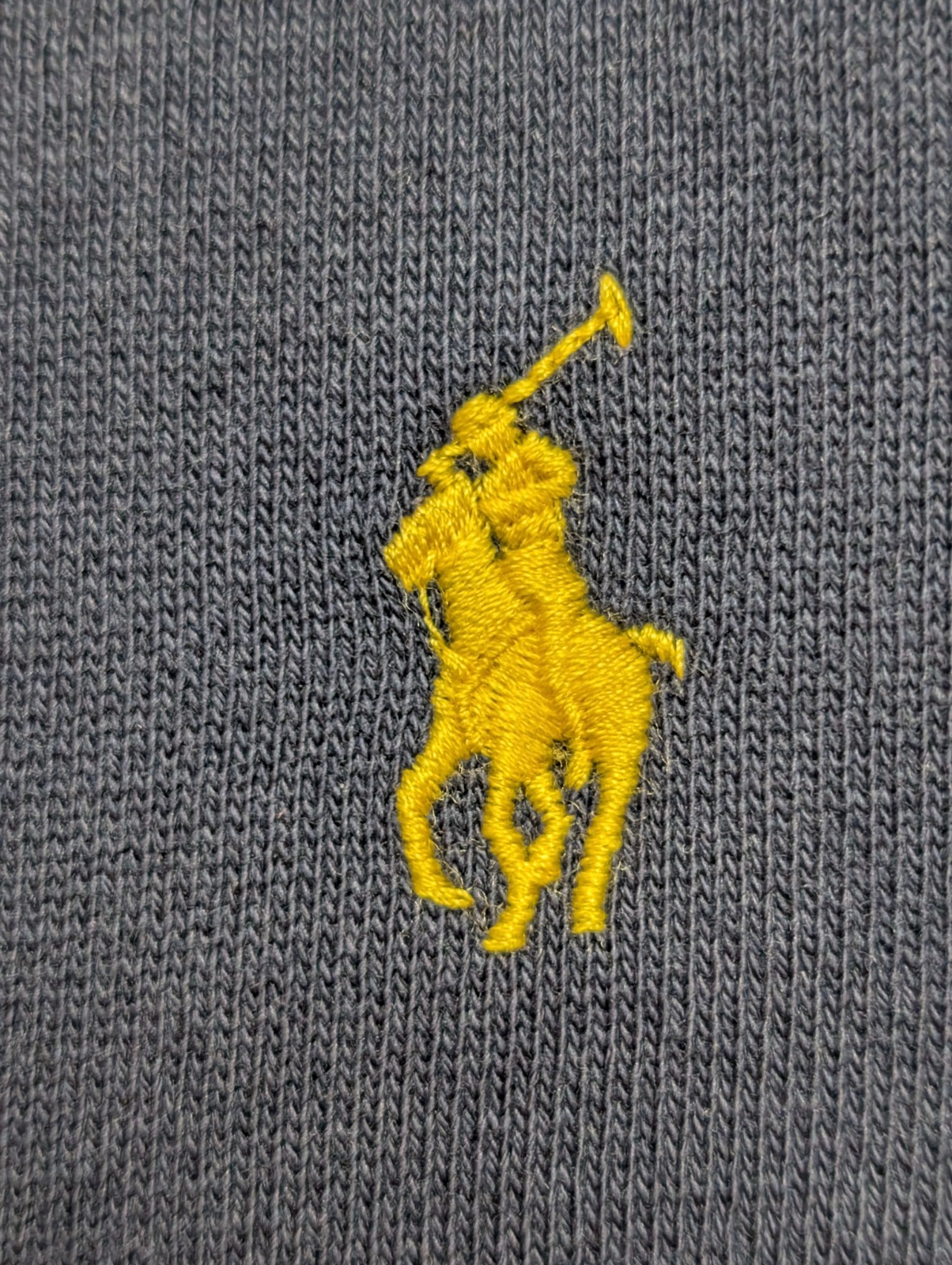 Polo Ralph Lauren Veste Hoodie Capuche Zippée Bleu Marine S Logo Jaune