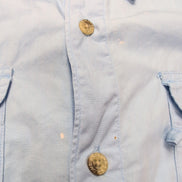 Chemise Columbia PFG bleue unie brodée poches manches courtes taille M homme