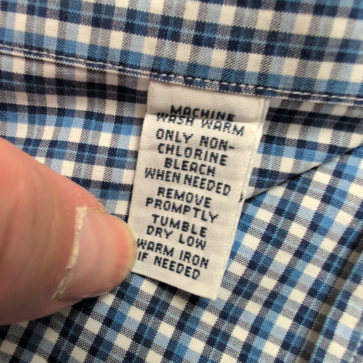 Chemise Ralph Lauren XL Classic Fit Bleue Carreaux Coton Made in Hong Kong