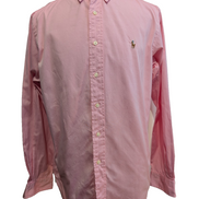 Chemise Ralph Lauren Rose Pâle Manches Longues Classic Fit - Taille L
