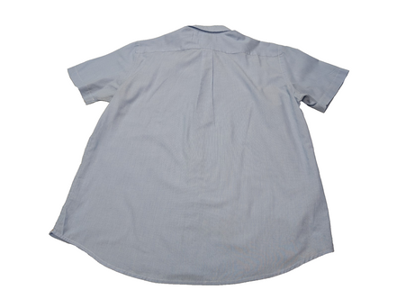 Chemise Dockers manches courtes bleu à rayures taille L #263