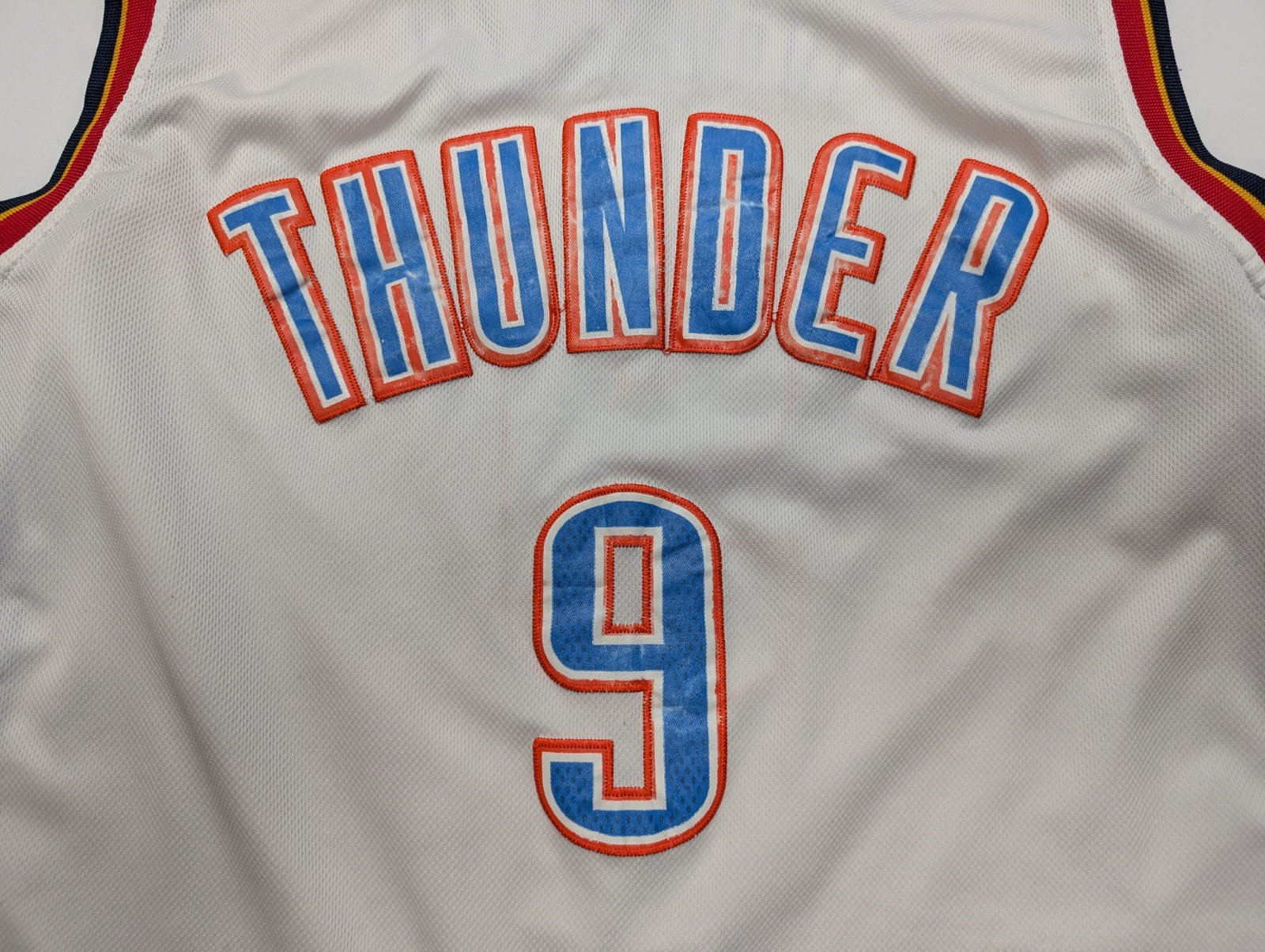 ADIDAS NBA Maillot L THUNDER IBaka #9 Blanc VINTAGE OKC Jersey Basketball