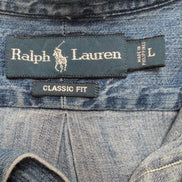 Chemise Ralph Lauren Classic Fit L Jean Bleu Manches Courtes