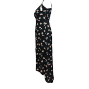 Robe d'été Abercrombie & Fitch S Noire Fleurie 100% Viscose