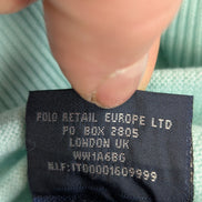 Pull Fin Polo Ralph Lauren Écusson Col V XL Vert Pastel 100% | 539WSR