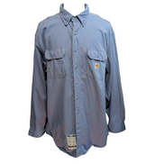 Chemise Carhartt FR 2XL 3XL HRC 2 Bleu Ciel Workwear Coupe-Feu manches longues