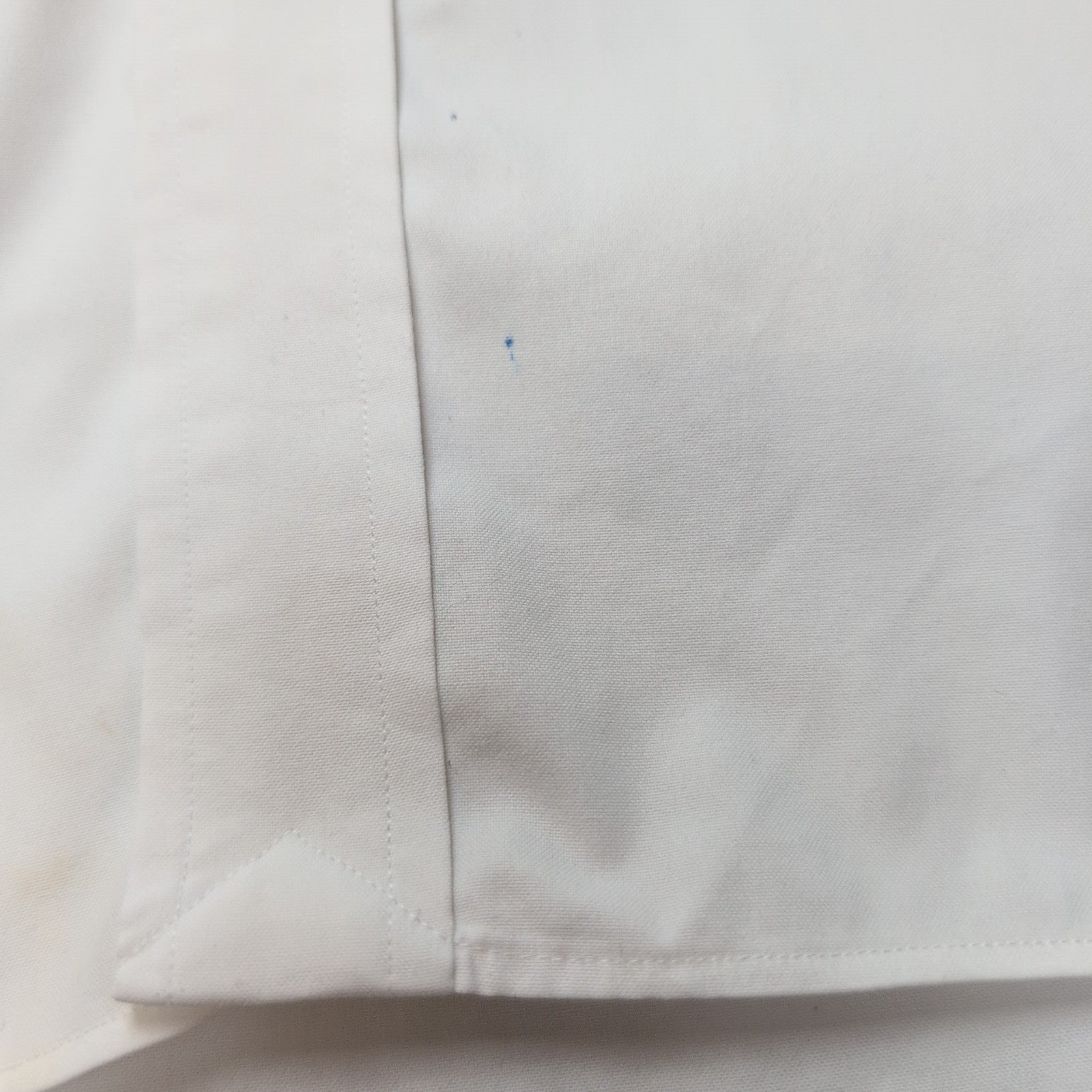 Chemise Ralph Lauren XL Blanche Coton Logo Blanc Ton sur Ton Classique