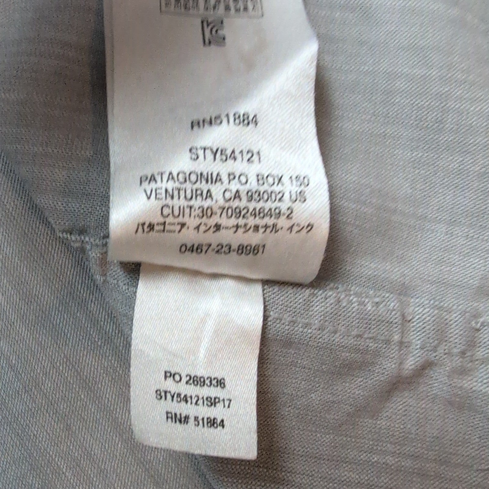 Chemise Patagonia grise manches courtes une poche taille L