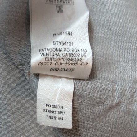 Chemise Patagonia grise manches courtes une poche taille L