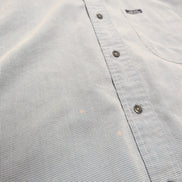 Chemise Chaps Ralph Lauren L Bleu Clair Carreaux Logo Rayonne Manches Courtes