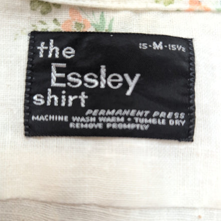 Chemise The Essley shirt M Vintage Col Pointe Beige Fleuri Manches courtes