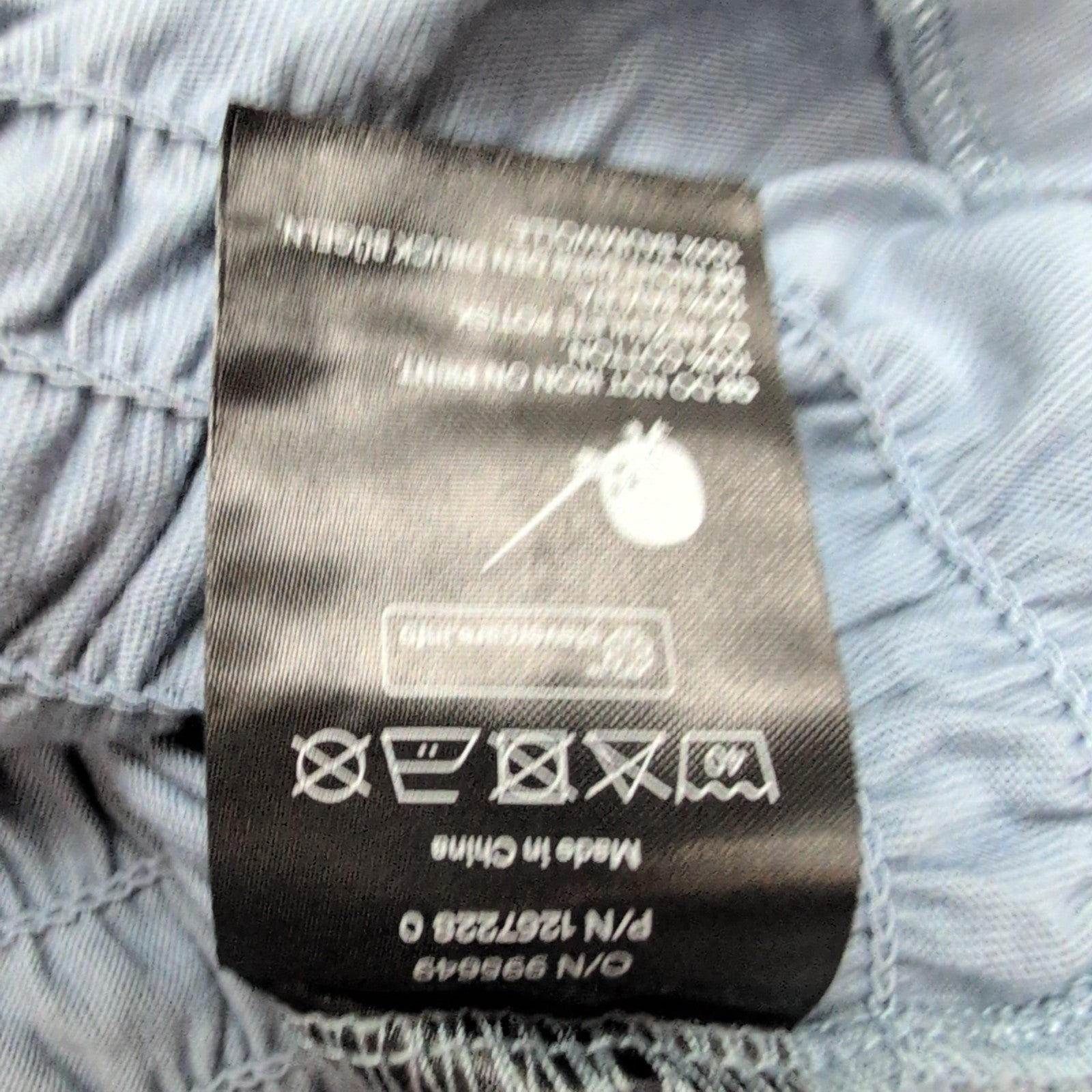 Haut Femme MONKI Taille XXL Bleu Gris Graphique 08 Taille Smockée Coton