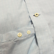 Chemise Nautica S Bleu Clair Carreaux Coton Logo Brodé manches courtes