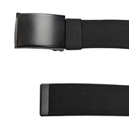 Ceinture Élastique Nylon Confort Style Vintage/Moderne Boucle Métal Noire
