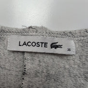Robe Lacoste Femme Taille 36 Gris Foncé Sans Manches Paillettes Logo Métal
