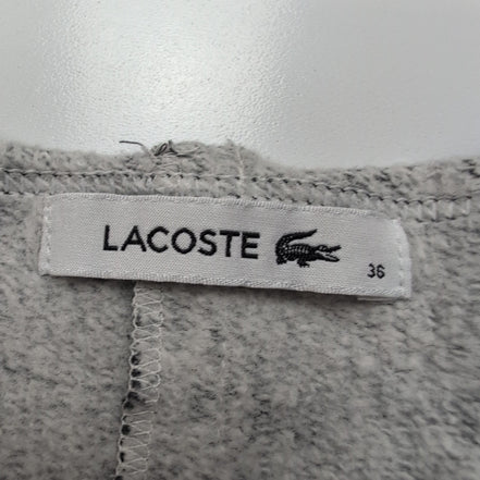 Robe Lacoste Femme Taille 36 Gris Foncé Sans Manches Paillettes Logo Métal