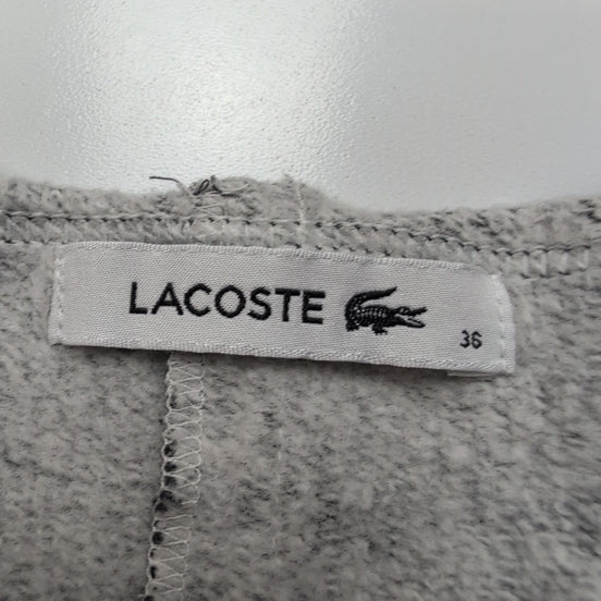 Robe Lacoste Femme Taille 36 Gris Foncé Sans Manches Paillettes Logo Métal