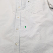 Chemise Lacoste Vintage XL Bleu Clair Regular Fit Poche manches courtes