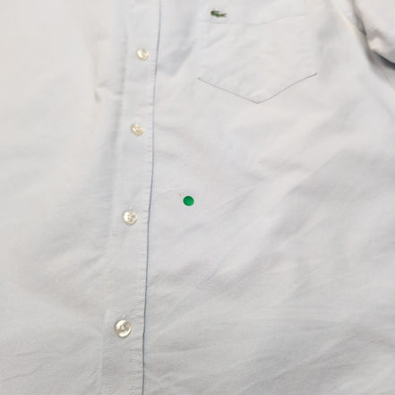 Chemise Lacoste Vintage XL Bleu Clair Regular Fit Poche manches courtes