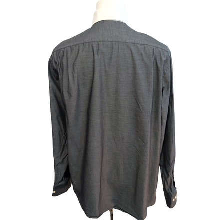 Chemise TOMMY HILFIGER Grise à Col Blanc Winchester Manches Longues - Taille XL