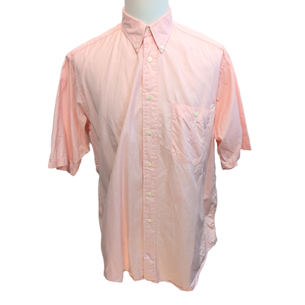 Chemise Nautica L Rose Pâle Half Sleeve 100% Coton Logo Brodé Poche