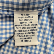 Chemise Ralph Lauren XL Bleu Ciel Petits Carreaux Logo Rose Button Down Shirt