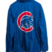 Veste Coach Jacket Levi's XXL Chicago Cubs Coupe-Vent Bleu Rare Vintage |207b
