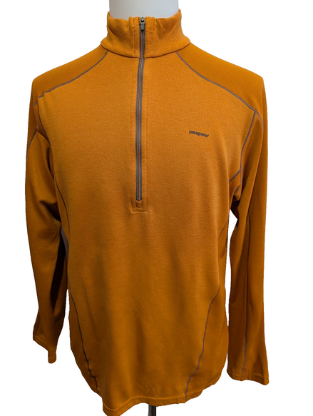 Sweat Fin Technique Patagonia Orange Col Zippé - Taille M