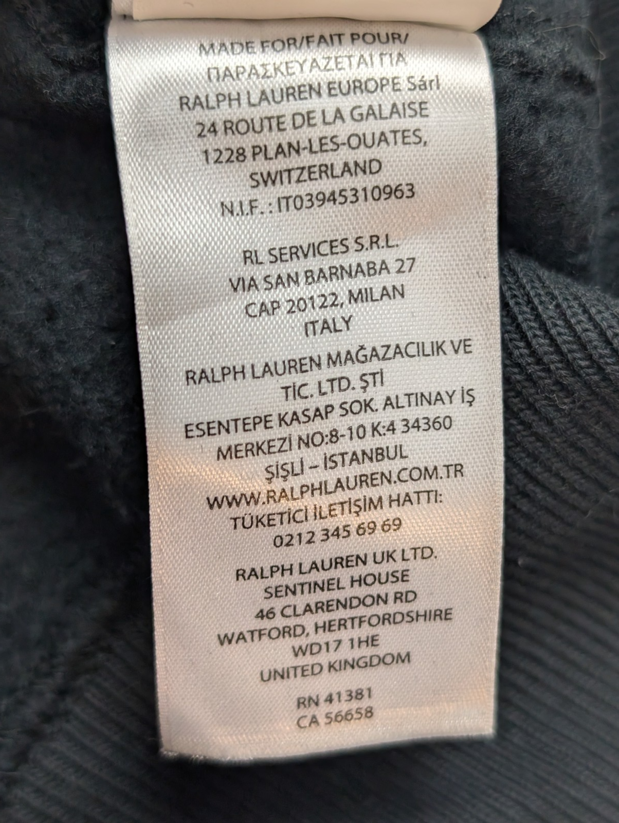 Polo Ralph Lauren Pull Hoodie Sweatshirt Capuche Coton Noir S Logo Blanc