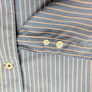 Chemise Nautica taille XL 100% coton made in moritus Bleu à Rayures longues mch