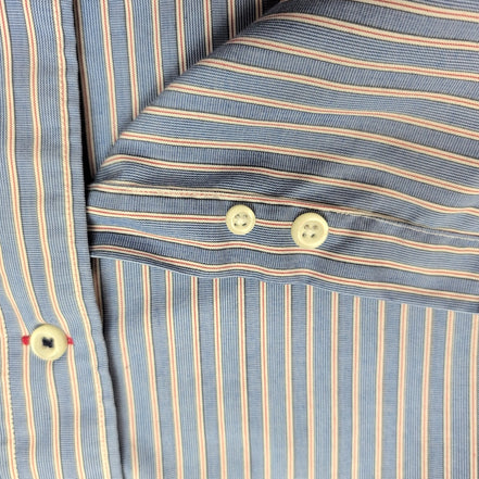 Chemise Nautica taille XL 100% coton made in moritus Bleu à Rayures longues mch