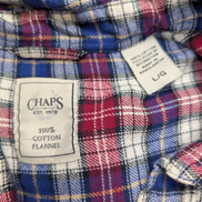 CHAPS Flanelle Fushsia Bleu L Logo Brodé EE VINTAGE 100% Coton | 313S