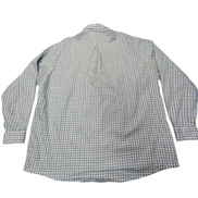 Chemise L.L. Bean blanche à carreaux bleus taille XXL #132e