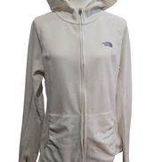 Veste Polaire Microfibre Blanche femme avec Capuche - Taille XL