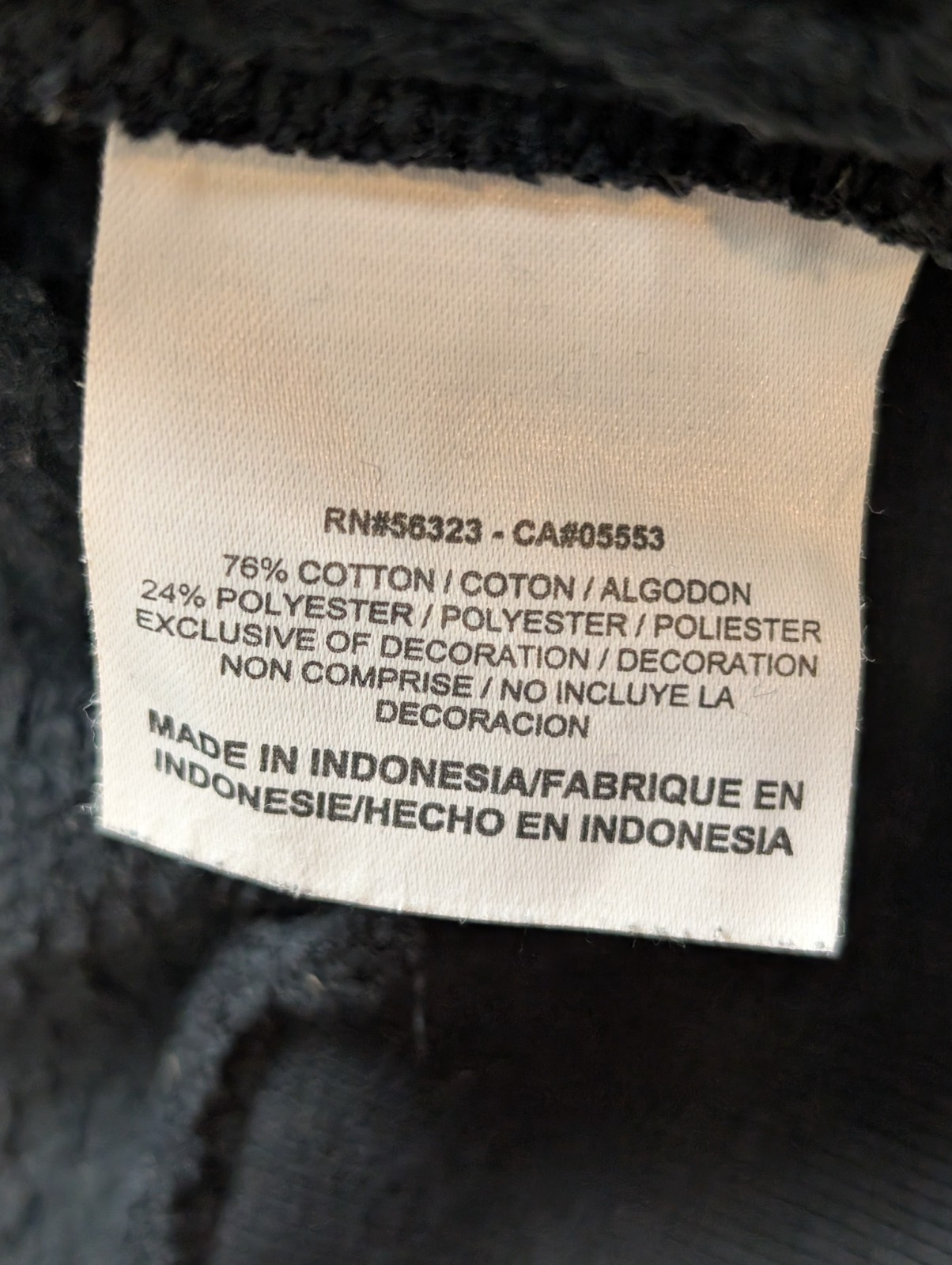 Sweat Nike Col Zippé Noir Logo Brodé Poche Kangourou - Taille L (M)