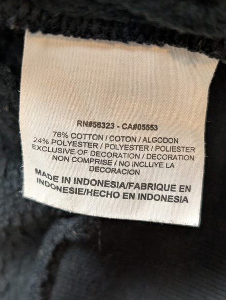 Sweat Nike Col Zippé Noir Logo Brodé Poche Kangourou - Taille L (M)