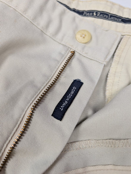 Pantalon chino Polo Ralph Lauren W36 L30 beige Made in Mexico accrocs