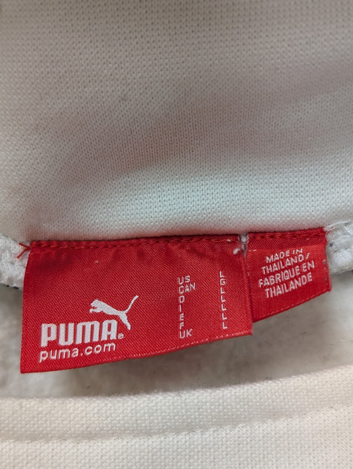 Sweat à Capuche Puma Blanc - Logo Gaufré & Détails Or - Taille L
