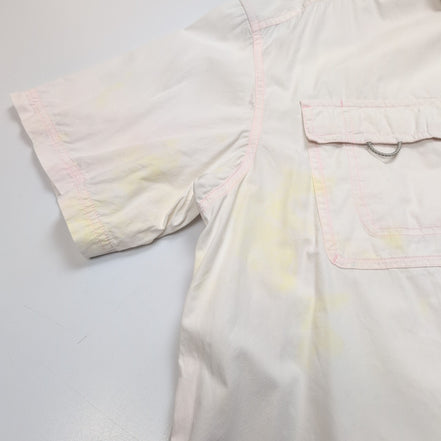 Chemise COLUMBIA Homme XXL Blanche Rose Pâle Manches Courtes Technique