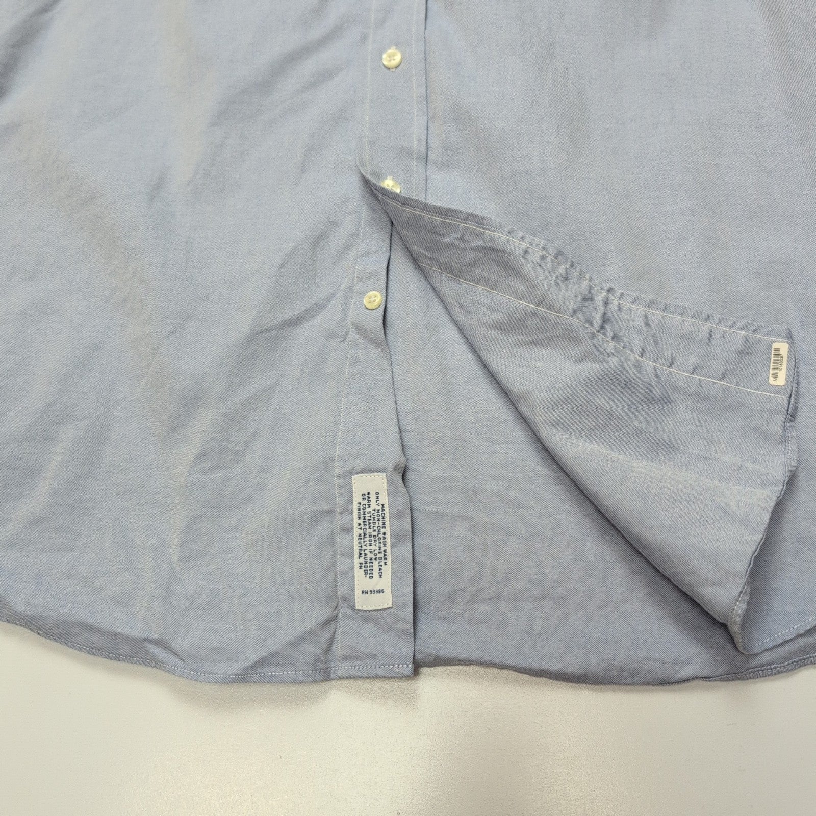 Chemise Brooks Brothers Supima Coton XL XXL Slim Fit Bleu Clair Une Poche