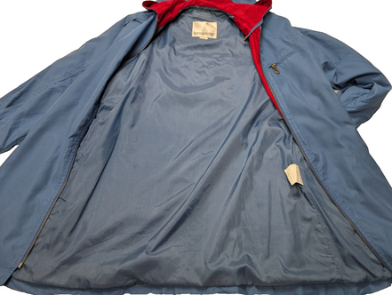 London Fog Manteau Trench Long Fin Léger S Bleu Poussière Capuche | 316BSR