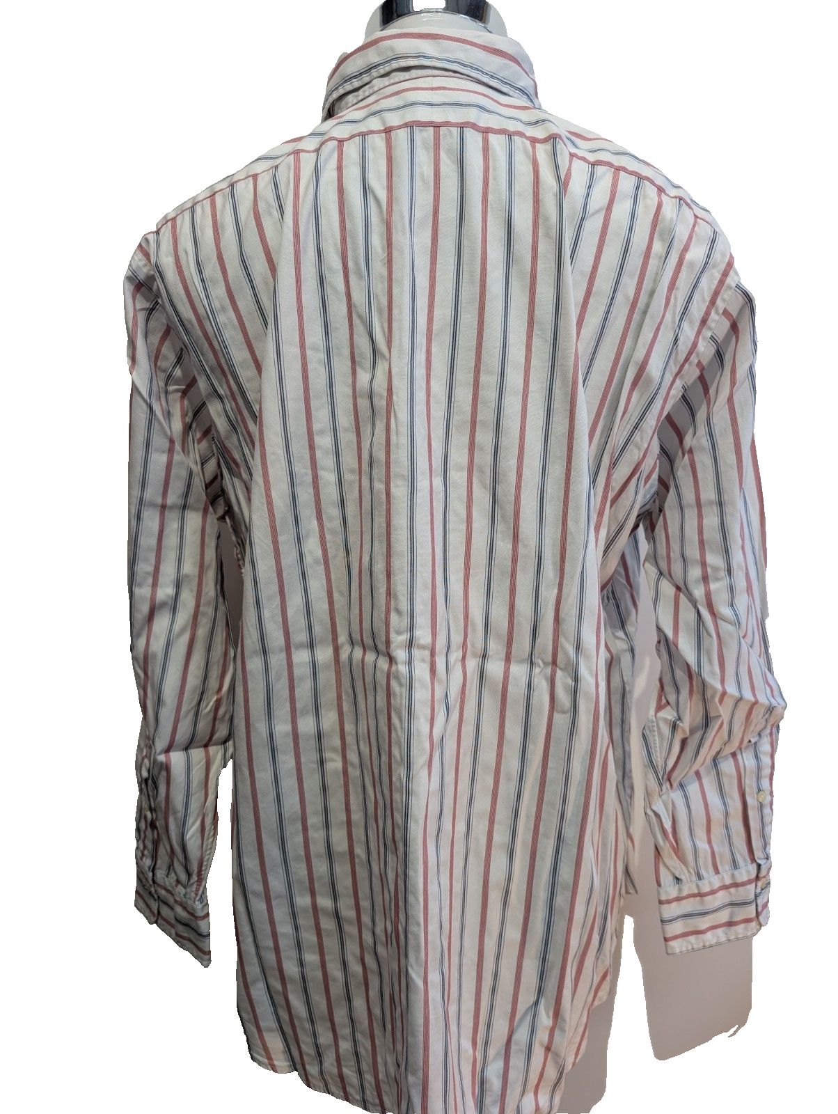 Chemise Polo Ralph Lauren Shirt XL Rayée Rouge Bleu Coton Col Classique