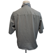 Chemise HARE S Vert Pâle Col Motif Satiné Manches Courtes Japon