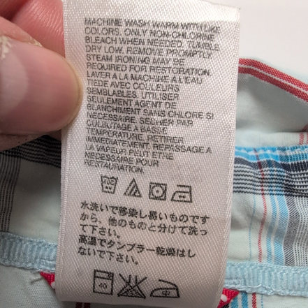 Chemise The North Face M Bleu Rouge Carreaux Manches Courtes Coton